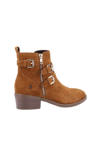 Womens/Ladies Jenna Leather Ankle Boots - Tan