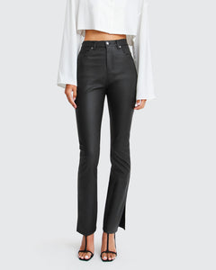 Take Me Out Pleather Pant - Black