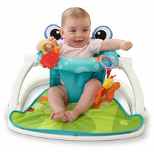 Load image into Gallery viewer, Fisher-Price Sit-Me-Up Floor Seat - Frog, portable baby chair with toys