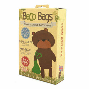 Beco Poop Bags With Handles (120 Bags) (Green) (12x7in)