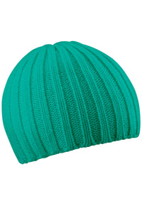 Ladies/Womens Chunky Knit Winter Beanie Hat - Turquoise