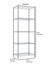 Load image into Gallery viewer, 5 Tier Steel Wire Shelf, Grey