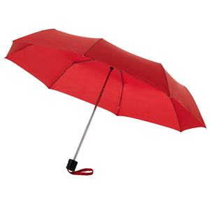 Bullet 21.5in Ida 3-Section Umbrella (Pack of 2) (Red) (9.4 x 38.2 inches)