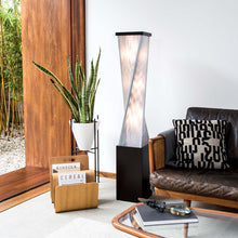 Load image into Gallery viewer, Nova of California Torque 54&quot; Accent Floor Lamp in Espresso and Silver String with Dimmer Switch