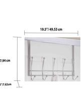 Load image into Gallery viewer, Chrome Plated Steel Over the Door 5 hook Hanging Rack