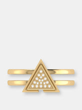 Load image into Gallery viewer, On Point Triangle Diamond Ring in 14K Yellow Gold Vermeil on Sterling Silver