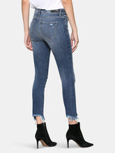 Load image into Gallery viewer, Taylor Dark Wash High Rise Distressed Skinny