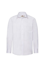 Load image into Gallery viewer, Fruit Of The Loom Mens Long Sleeve Poplin Shirt (White)