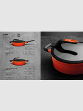 Load image into Gallery viewer, BergHOFF GEM Cast Alum NS 10.25&quot; Cov Two-Handle Sauté Pan, Caribbean Red