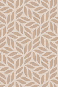 Eco-Friendly Geometric Leaf Pattern Wallpaper