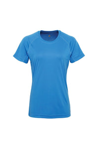 Tri Dri Womens/Ladies Panelled Crew Neck T-Shirt (Sapphire)