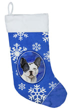 Load image into Gallery viewer, Winter Snowflakes French Bulldog Christmas Stocking
