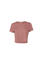 Load image into Gallery viewer, Bella + Canvas Womens Flowy Cropped Tee (Mauve)
