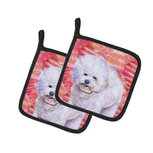 Load image into Gallery viewer, Bichon Frise Love Pair of Pot Holders