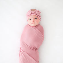 Load image into Gallery viewer, Dusty Rose Swaddle Headband Set