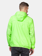 Load image into Gallery viewer, Max - Green Fluo Full Zip Packable Rain Jacket