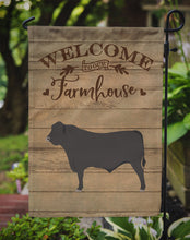 Load image into Gallery viewer, 11 x 15 1/2 in. Polyester Black Angus Cow Welcome Garden Flag 2-Sided 2-Ply