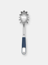 Load image into Gallery viewer, Michael Graves Design Comfortable Grip Stainless Steel Pasta Server, Indigo