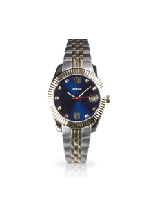 Scarlette ES4899 Elegant Japanese Movement Fashionable Mini Three-Hand Date Two-Tone Stainless Steel Watch