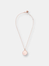 Load image into Gallery viewer, Medium Stone Disc Pendant Necklace - Golden Rose/Pink Cultured Pearl