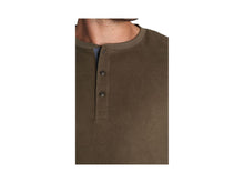 Load image into Gallery viewer, Brushed Waffle Fleece Henley Tee - Brown