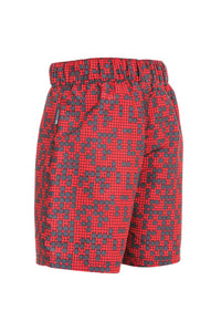 Childrens Boys Alley Swimming Shorts - Red