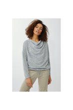 Load image into Gallery viewer, Womens/Ladies Jersey Knit Cowl Neck Long-Sleeved Top - Grey Marl