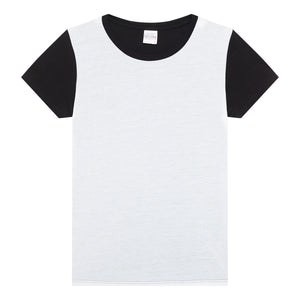 AWDis Womens/Ladies Molly Front Sub T-Shirt (White/Black)