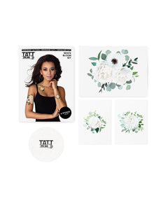 White Bloom Tattoo Set