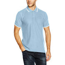 Load image into Gallery viewer, Fruit Of The Loom Mens Tipped Short Sleeve Polo Shirt (Sky/White)