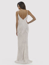 Load image into Gallery viewer, Danika Floral Beaded Sheath Beaded Dress With Beaded Fringe