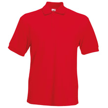 Load image into Gallery viewer, Fruit Of The Loom Mens 65/35 Heavyweight Pique Short Sleeve Polo Shirt (Red)