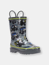 Load image into Gallery viewer, Kids Monster Truck Rain Boot - Charcoal