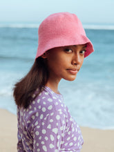 Load image into Gallery viewer, Florette Crochet Bucket Hat In Pink