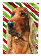 Load image into Gallery viewer, 11 x 15 1/2 in. Polyester Irish Setter Candy Cane Holiday Christmas Garden Flag 2-Sided 2-Ply