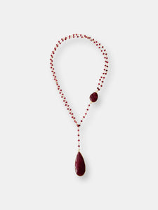 Diana Montecito Necklace in Ruby with Ruby Drop