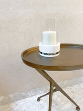 Load image into Gallery viewer, White Marble Grey Pearl Hurricane Candle Holder