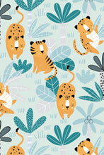 Load image into Gallery viewer, Eco-Friendly Childrens Tiger And Leopard Wallpaper