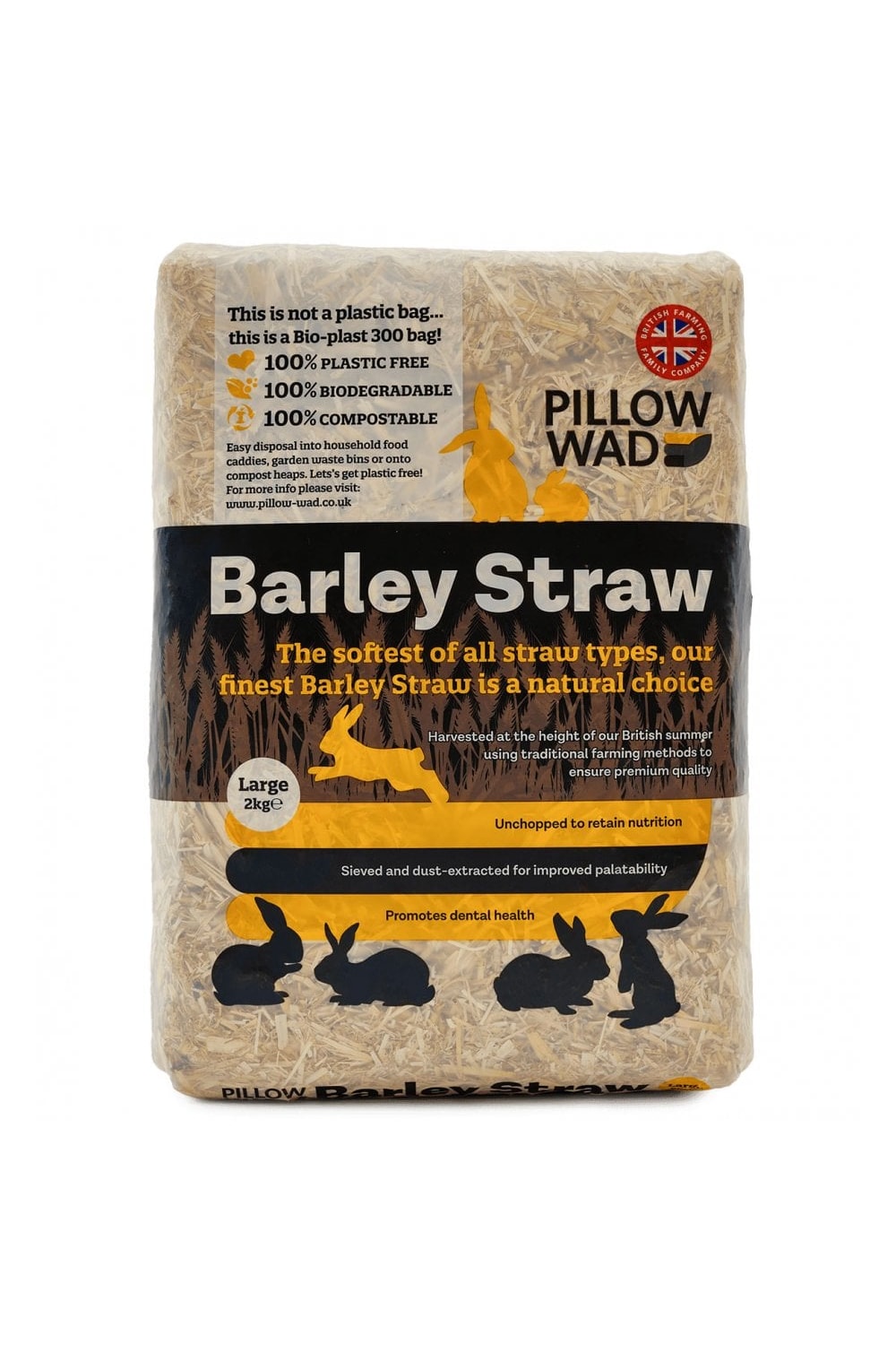 Pillow Wad Barley Small Pet Bedding Straw (Brown) (One Size)