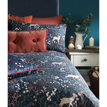 Load image into Gallery viewer, Furn Richmond Duvet Set With Woodland And Botanical Design (Midnight Blue) (Double)
