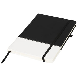 Bullet Two Tone Colour Block A5 Notebook (Black) (One Size)