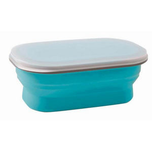 Brunner Foldable Silicone Snack Box (600ml) (Blue) (One Size)