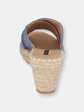 Load image into Gallery viewer, Darline Blue Espadrille Wedge Sandals