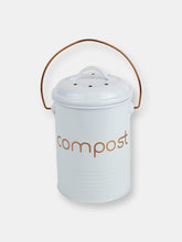 Load image into Gallery viewer, Grove Compact Countertop Compost Bin, White