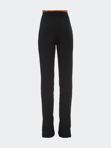 Slit Front Cigarette Pant In Black