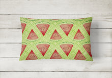 Load image into Gallery viewer, 12 in x 16 in  Outdoor Throw Pillow Watercolor Watermelon Canvas Fabric Decorative Pillow