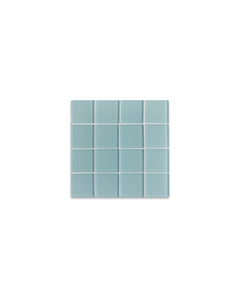 Glass Tile Coaster - Matte - Pool Party