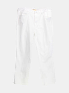 L'agence Women's Blanc Nadia High Rise Cropped Straight Jean