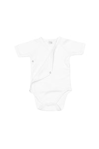 Babybugz Baby Unisex Organic Cotton Kimono Bodysuit (White)