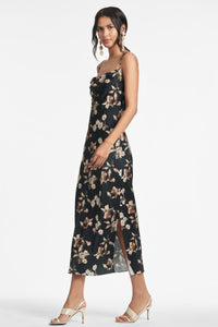 Sanza Dress - Black Venetia Petal